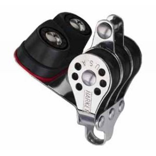HARKEN Micro Block, dreifach mit Hundsfott und Klemme